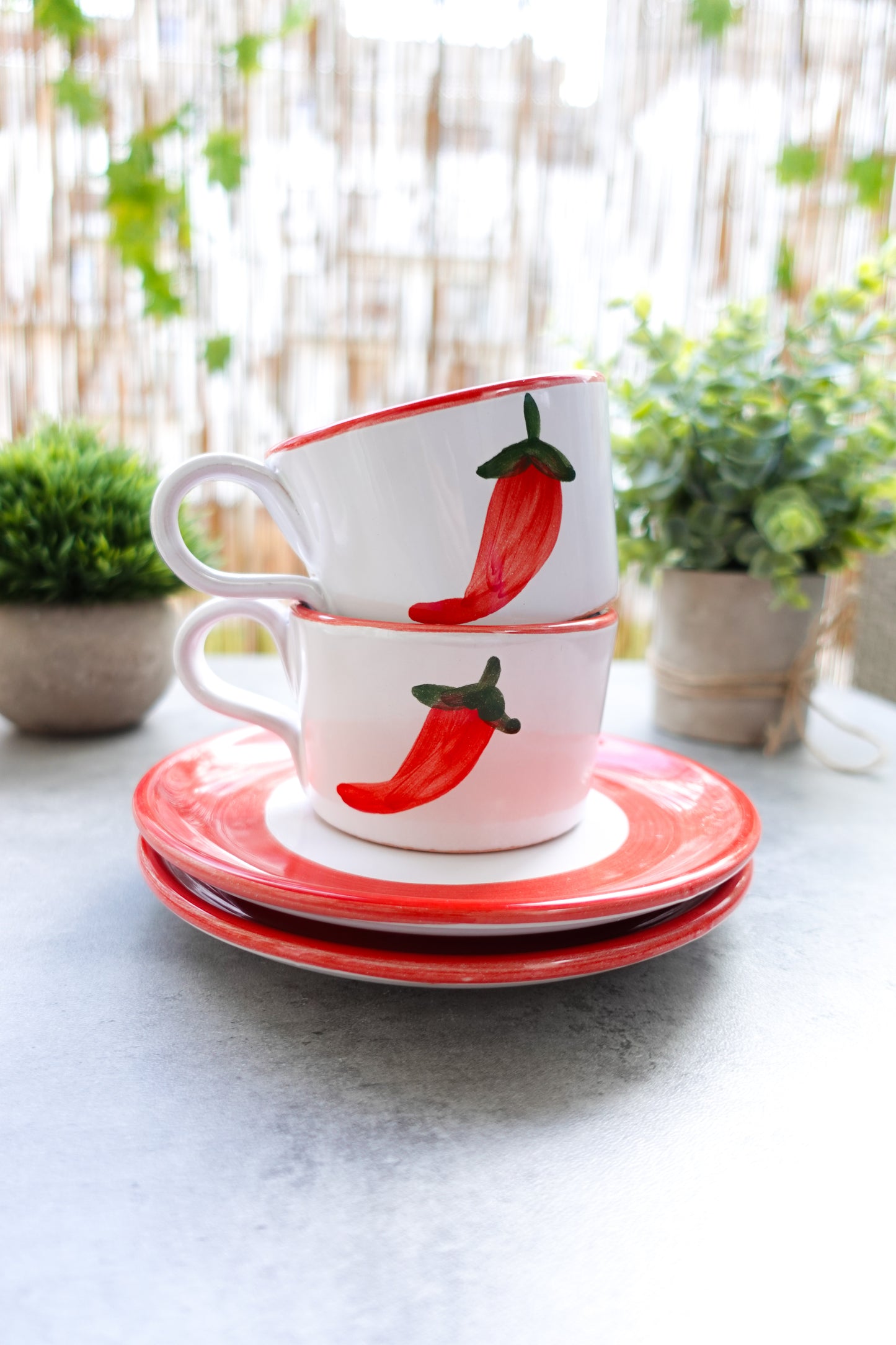 Cappuccino Set-TROPEA red