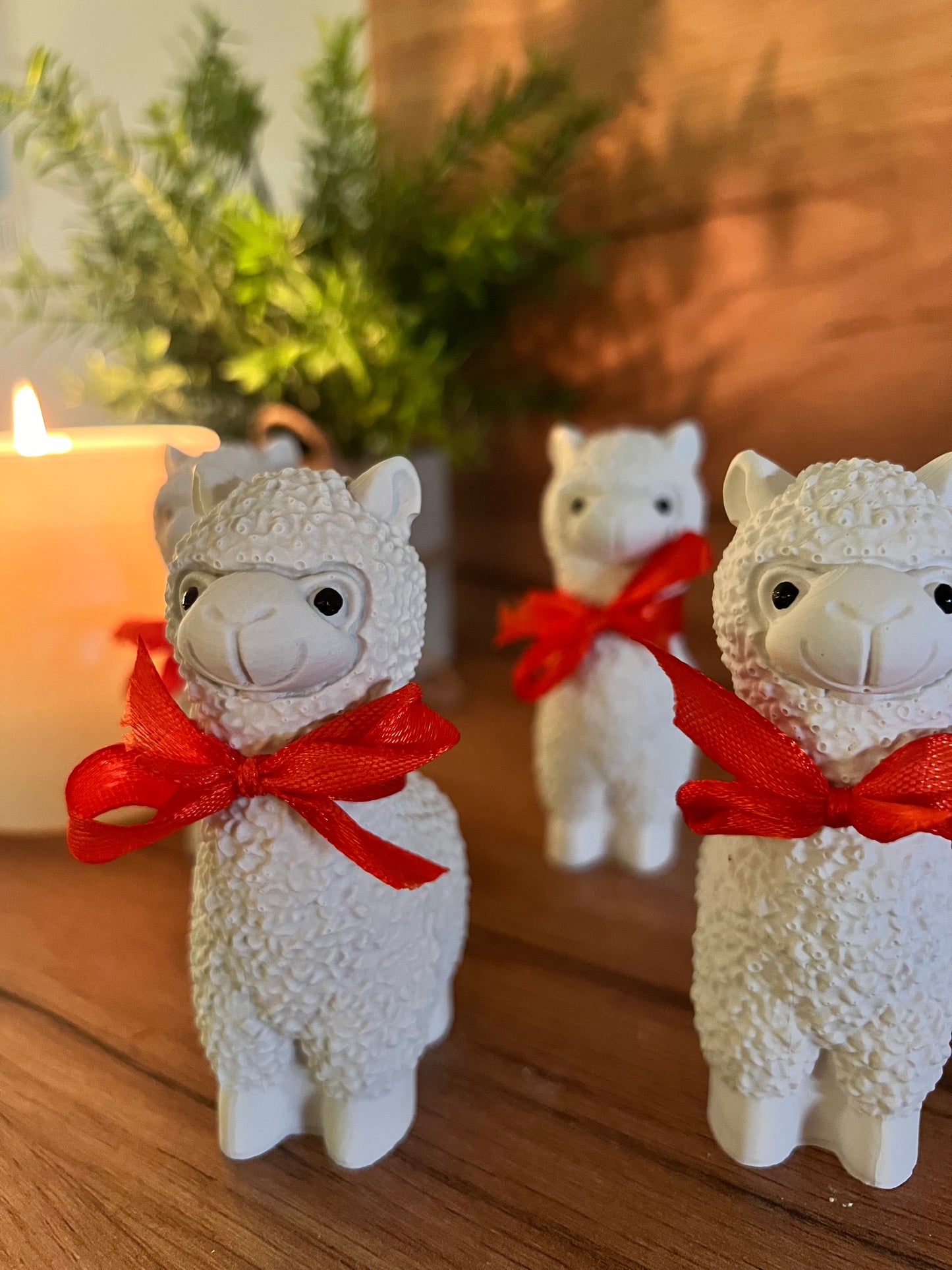 Alpaca with Red Bow