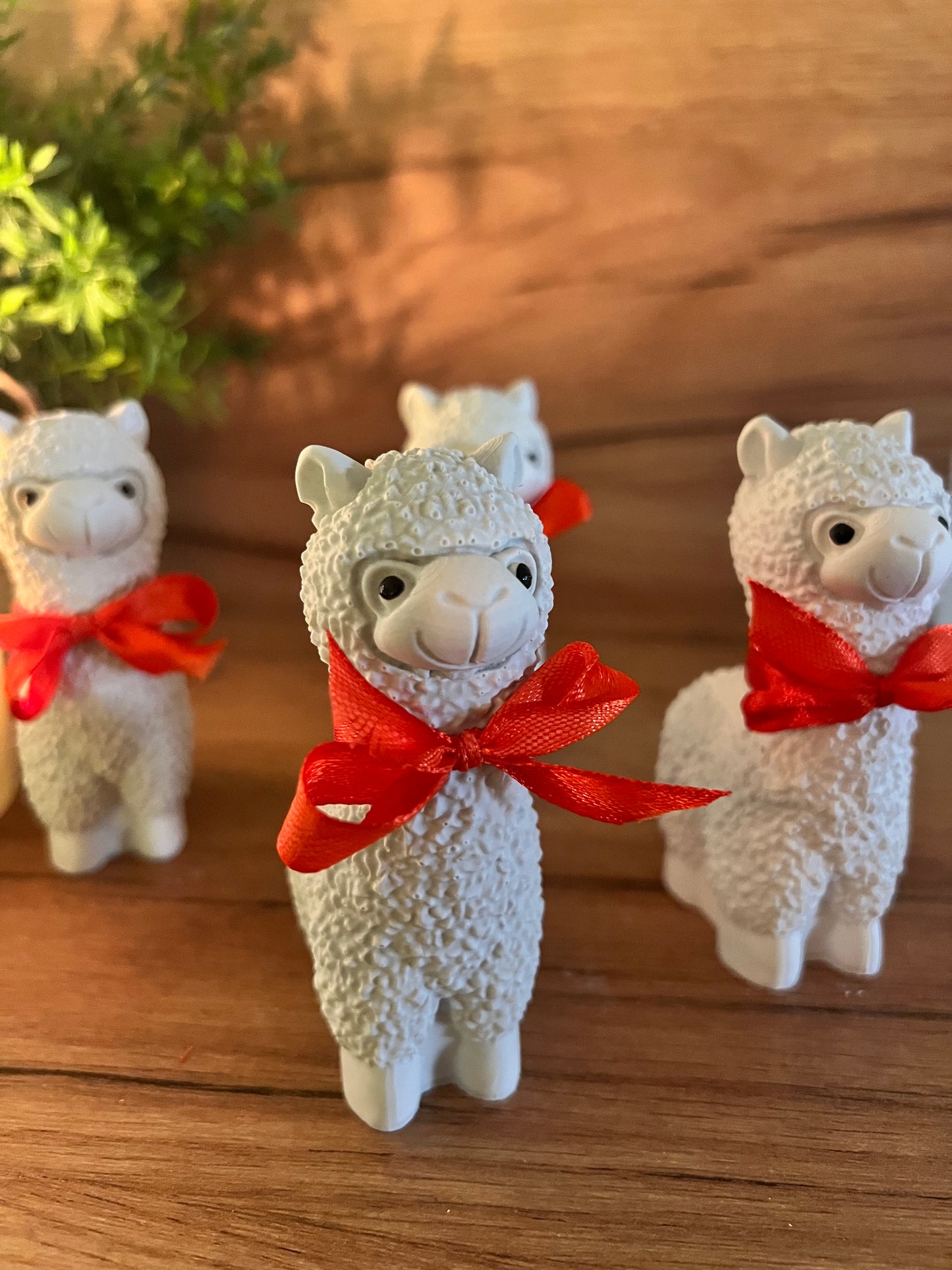 Alpaca with Red Bow