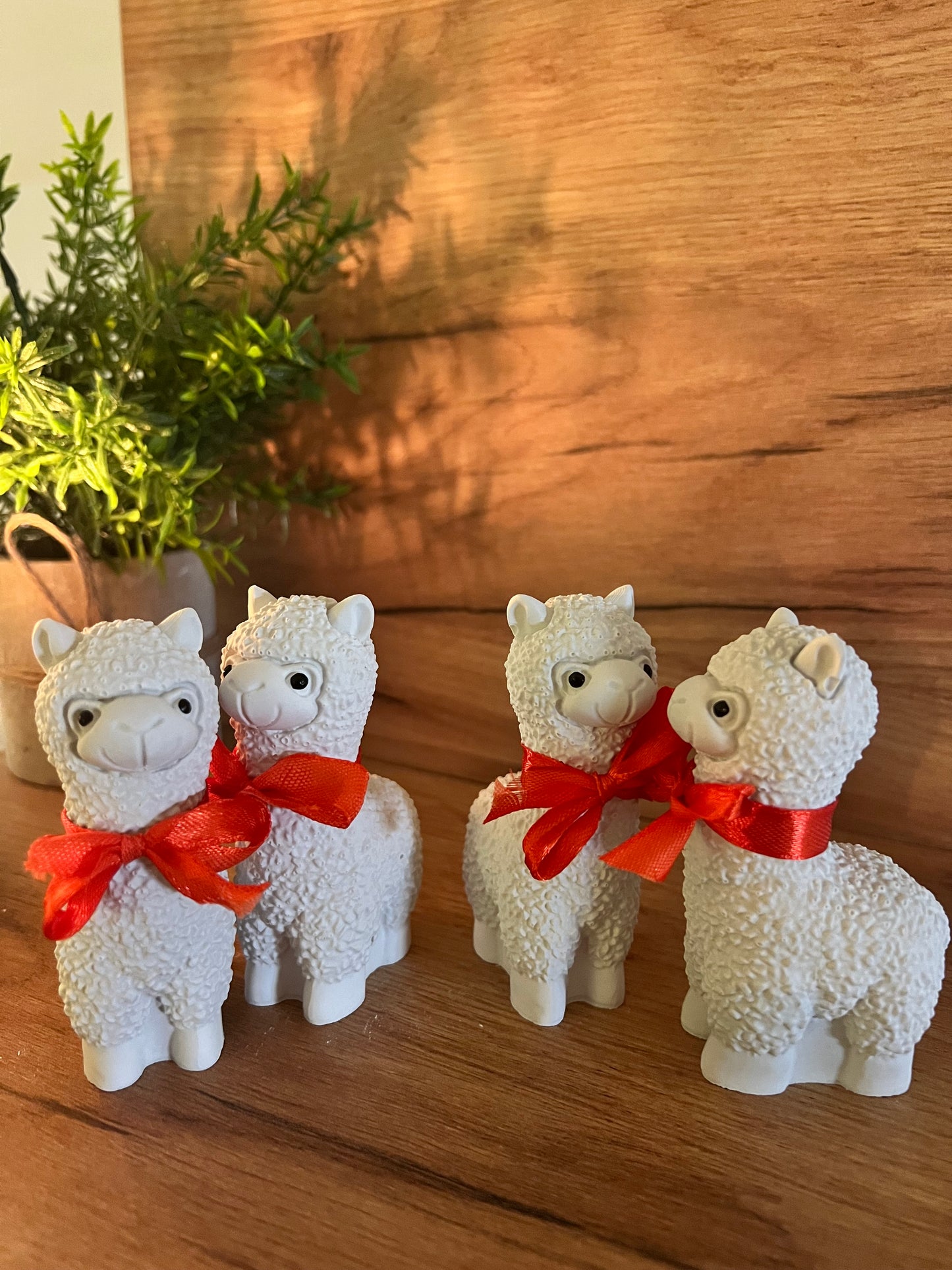 Alpaca with Red Bow