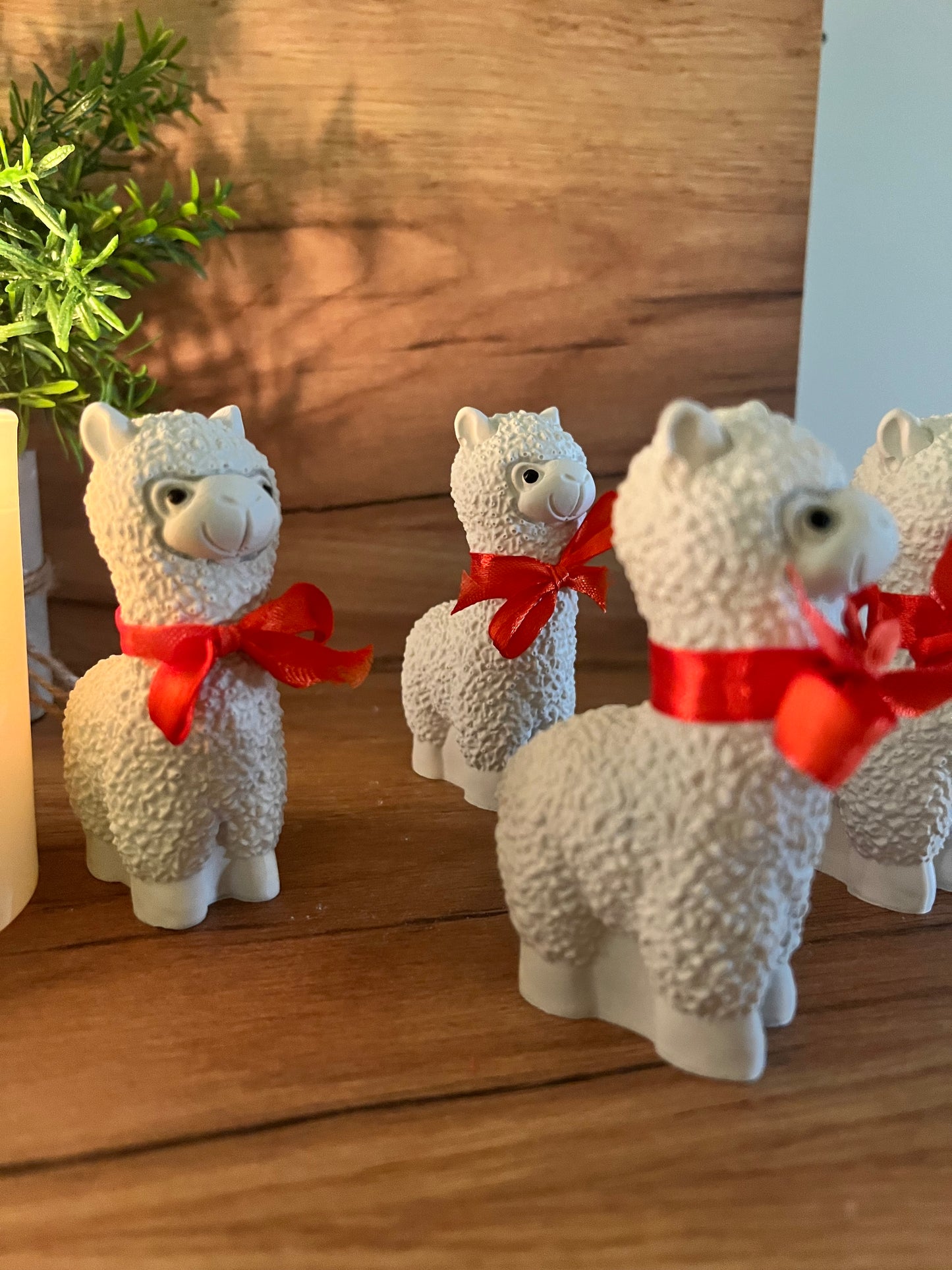 Alpaca with Red Bow