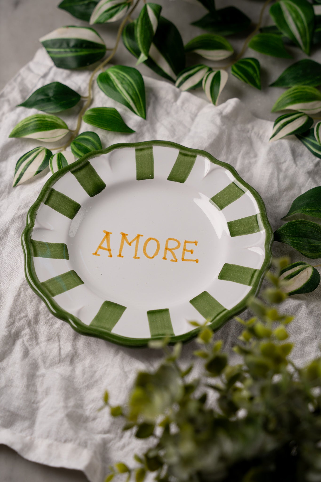 Dessert Plate with handwriting