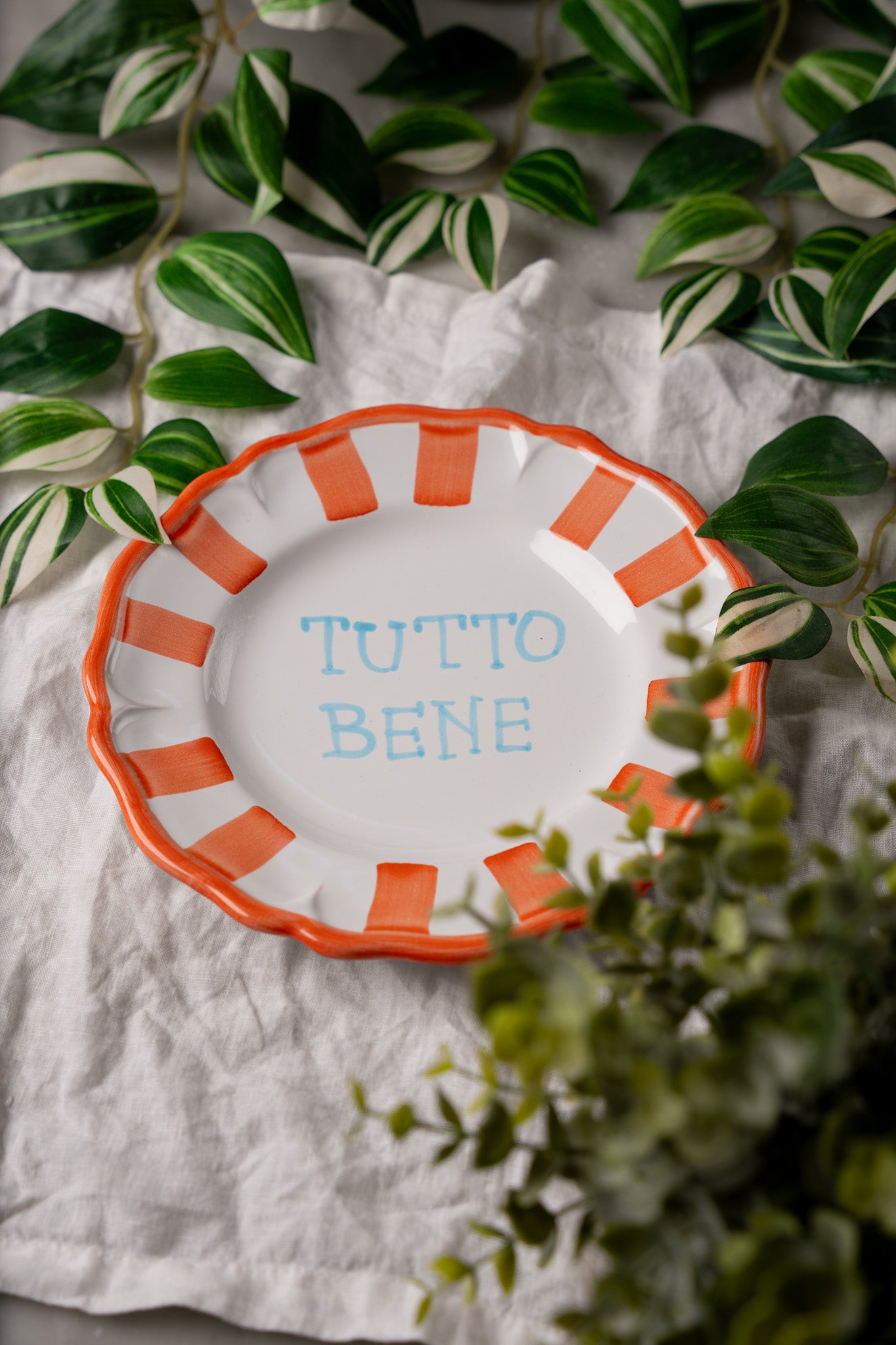 Dessert Plate with handwriting