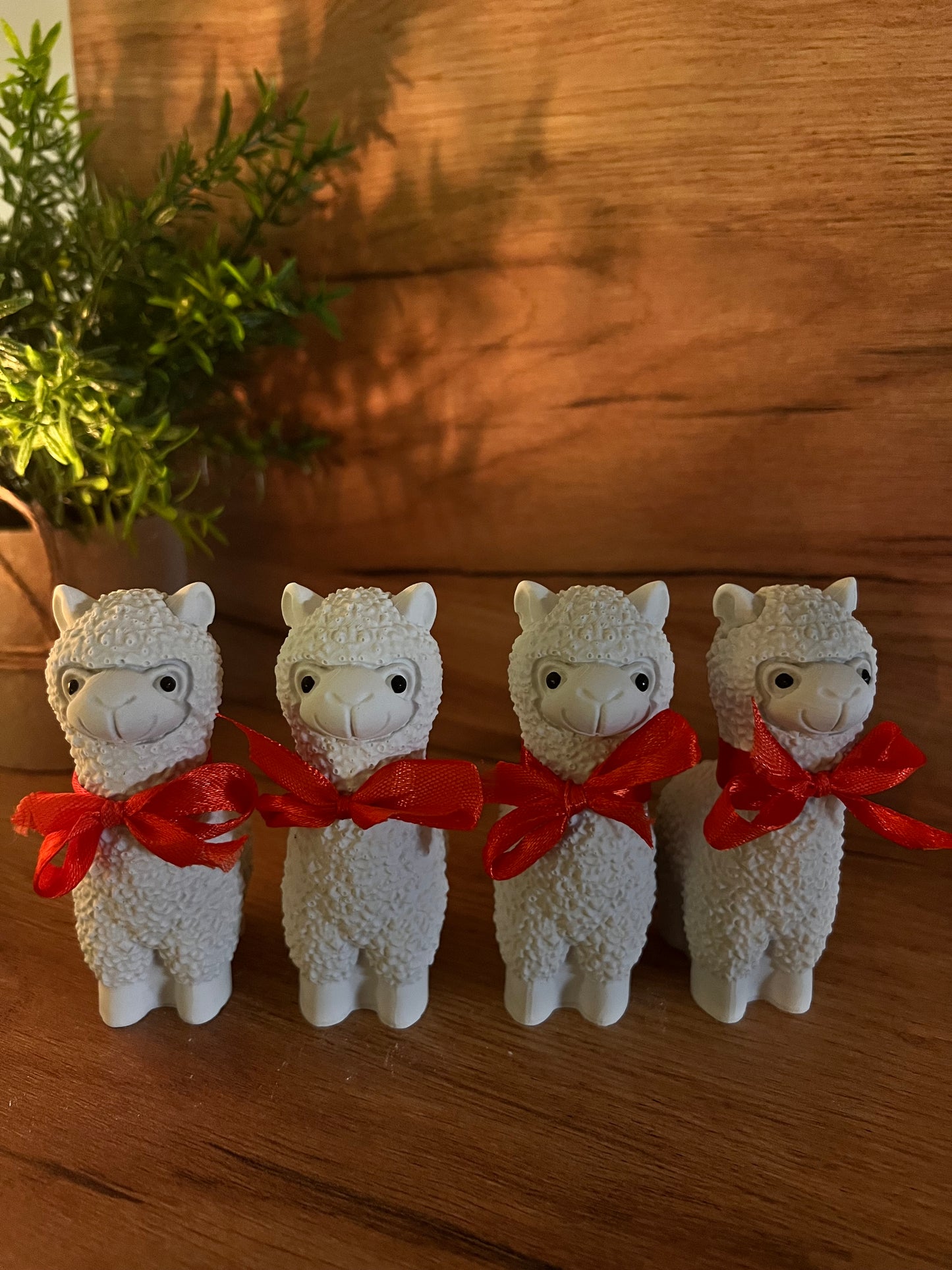 Alpaca with Red Bow