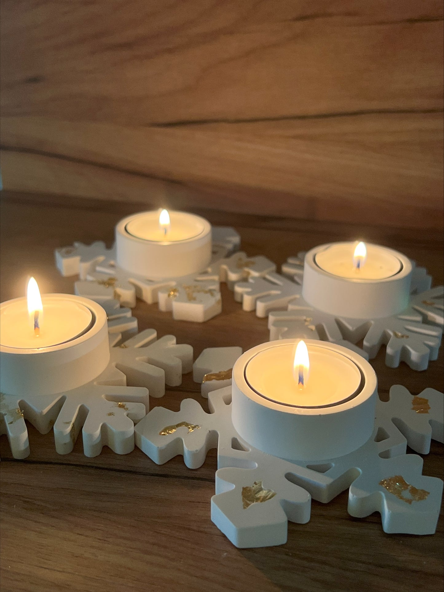 Snowflake Candle Holders – Set of 2